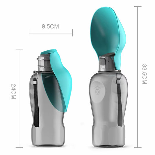 Dog Water Bottle Foldable 800Ml Pet Puppy Cats Water Container for Hiking Travel Outdoor Leakproof Dogs Drinking Bowls Supplies