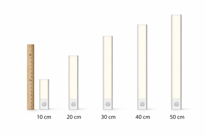 Slim smart cabinet light with motion sensor and rechargeable battery for magnetic installation
