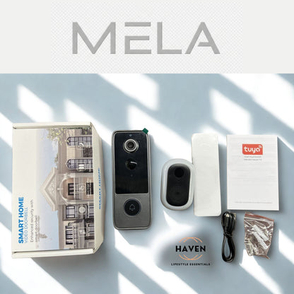 Mela SmartBell פעמון דלת חכם עם מצלמה חיישן תנועה ואפליקציית Tuya פתרון אבטחה לבית ללא חוטים