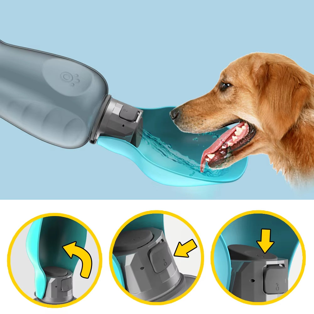 Dog Water Bottle Foldable 800Ml Pet Puppy Cats Water Container for Hiking Travel Outdoor Leakproof Dogs Drinking Bowls Supplies