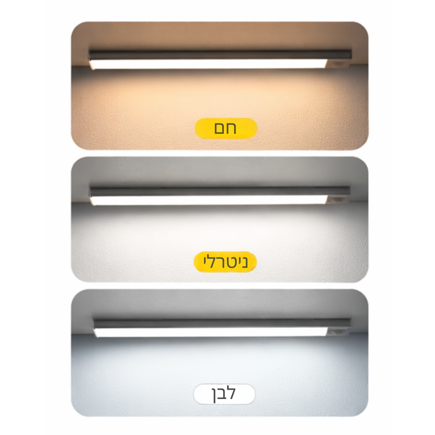 Slim smart cabinet light with motion sensor and rechargeable battery for magnetic installation