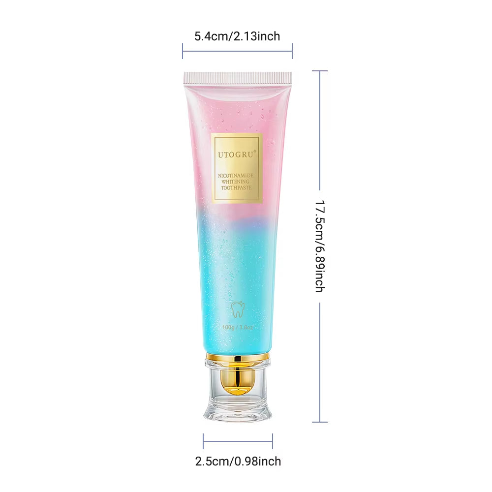 100G Niacinamide Whitening Toothpaste Refreshing Clean Teeth for Men and Women Fresh Breath Toothpaste to Remove Tooth Stains