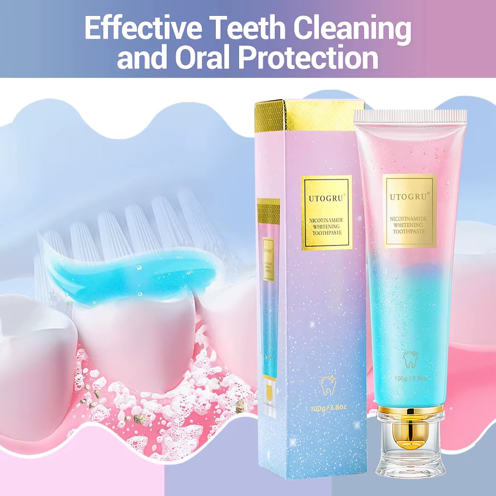 100G Niacinamide Whitening Toothpaste Refreshing Clean Teeth for Men and Women Fresh Breath Toothpaste to Remove Tooth Stains