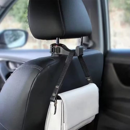 Transform Your Car with the 3-in-1 Back Seat Headrest Hook: Mobile Phone Holder & Convenient Bag Organizer