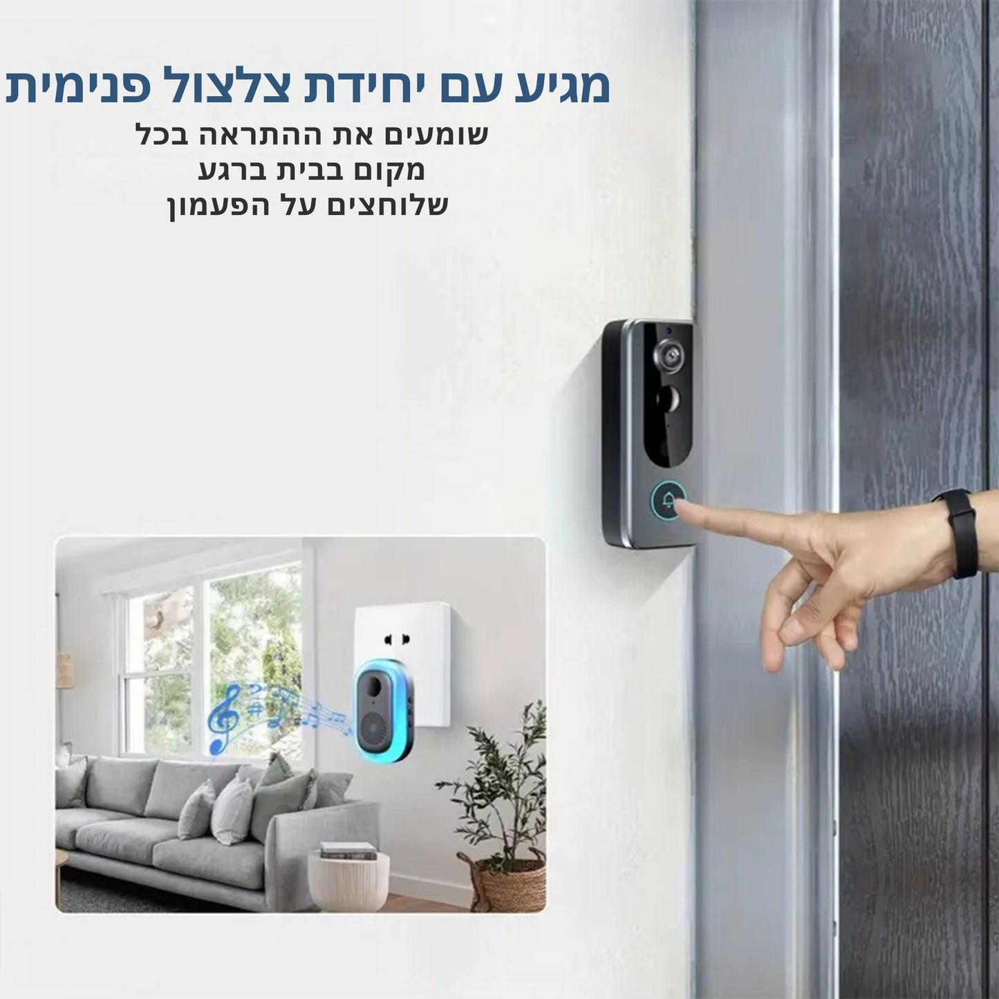 Mela SmartBell פעמון דלת חכם עם מצלמה חיישן תנועה ואפליקציית Tuya פתרון אבטחה לבית ללא חוטים