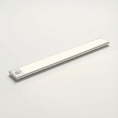 Slim smart cabinet light with motion sensor and rechargeable battery for magnetic installation