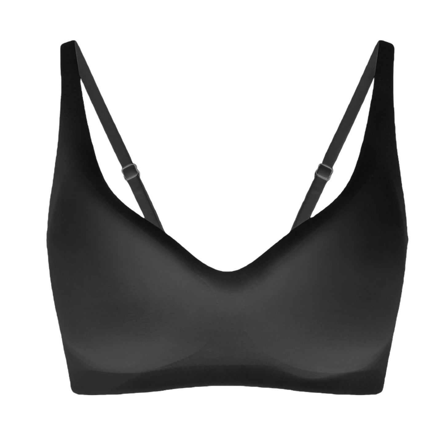 Seamless, invisible push-up bra with a V-neckline for everyday comfort