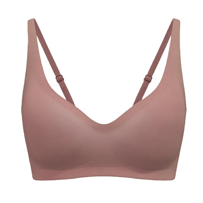 Seamless, invisible push-up bra with a V-neckline for everyday comfort