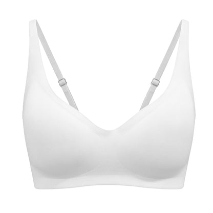 Seamless, invisible push-up bra with a V-neckline for everyday comfort
