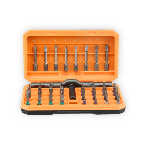 42 Piece Professional Ratchet Screwdriver Set With Magnetic Bits Precision Repair Tool Kit