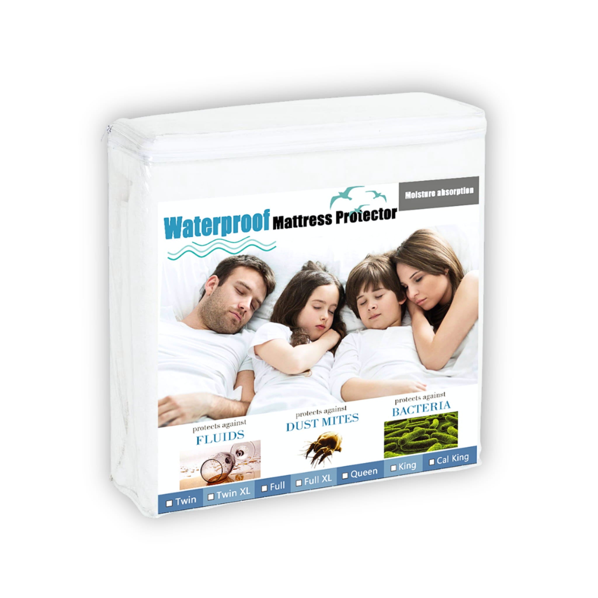 Premium Waterproof Mattress Protector Terry Cotton Fitted Sheet Soft Breathable Cover