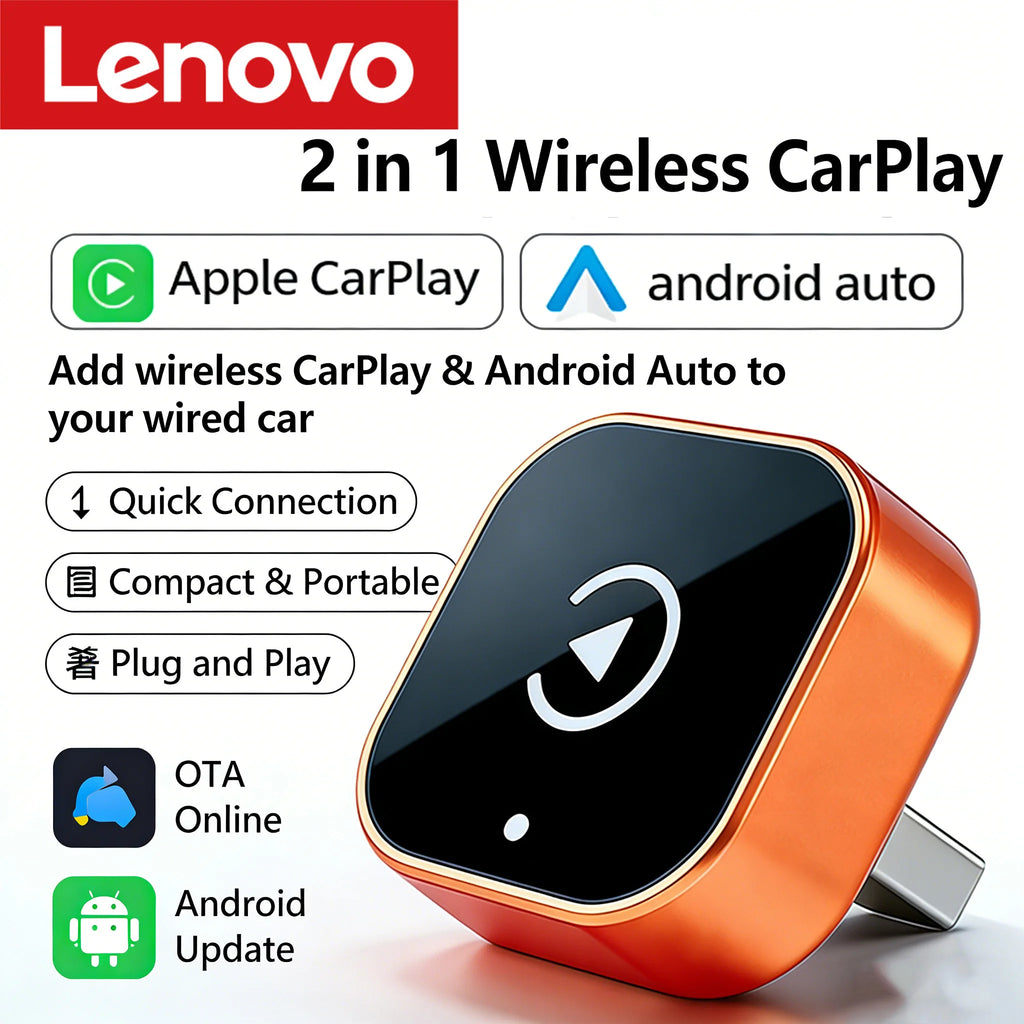 Lenovo 2 in 1 Wireless CarPlay hero