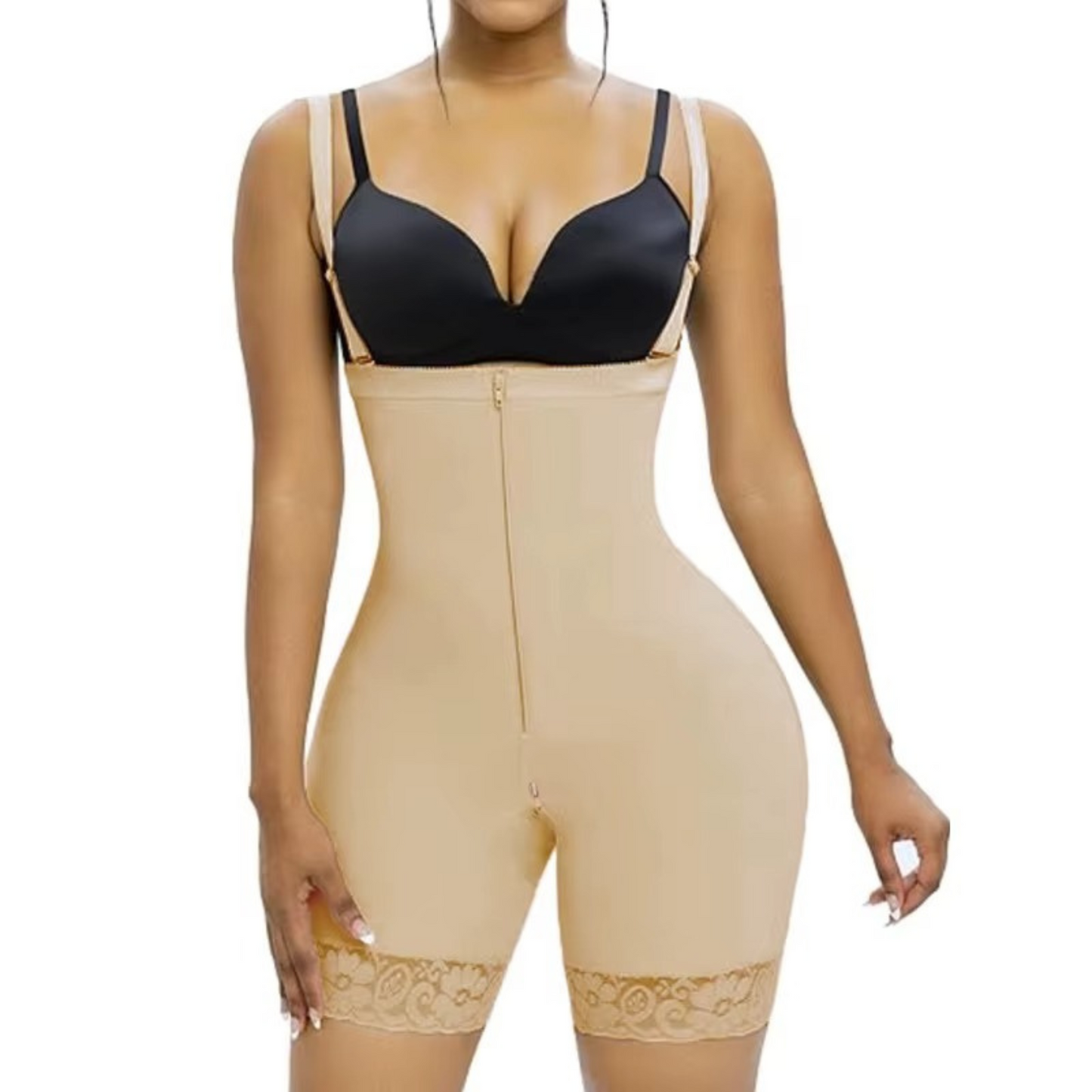 מחטב גוף שלם לנשים עם רוכסן והרמת ישבן מחטב בטן ומותניים מושלם לשמלות ואירועים