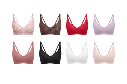 Seamless, invisible push-up bra with a V-neckline for everyday comfort