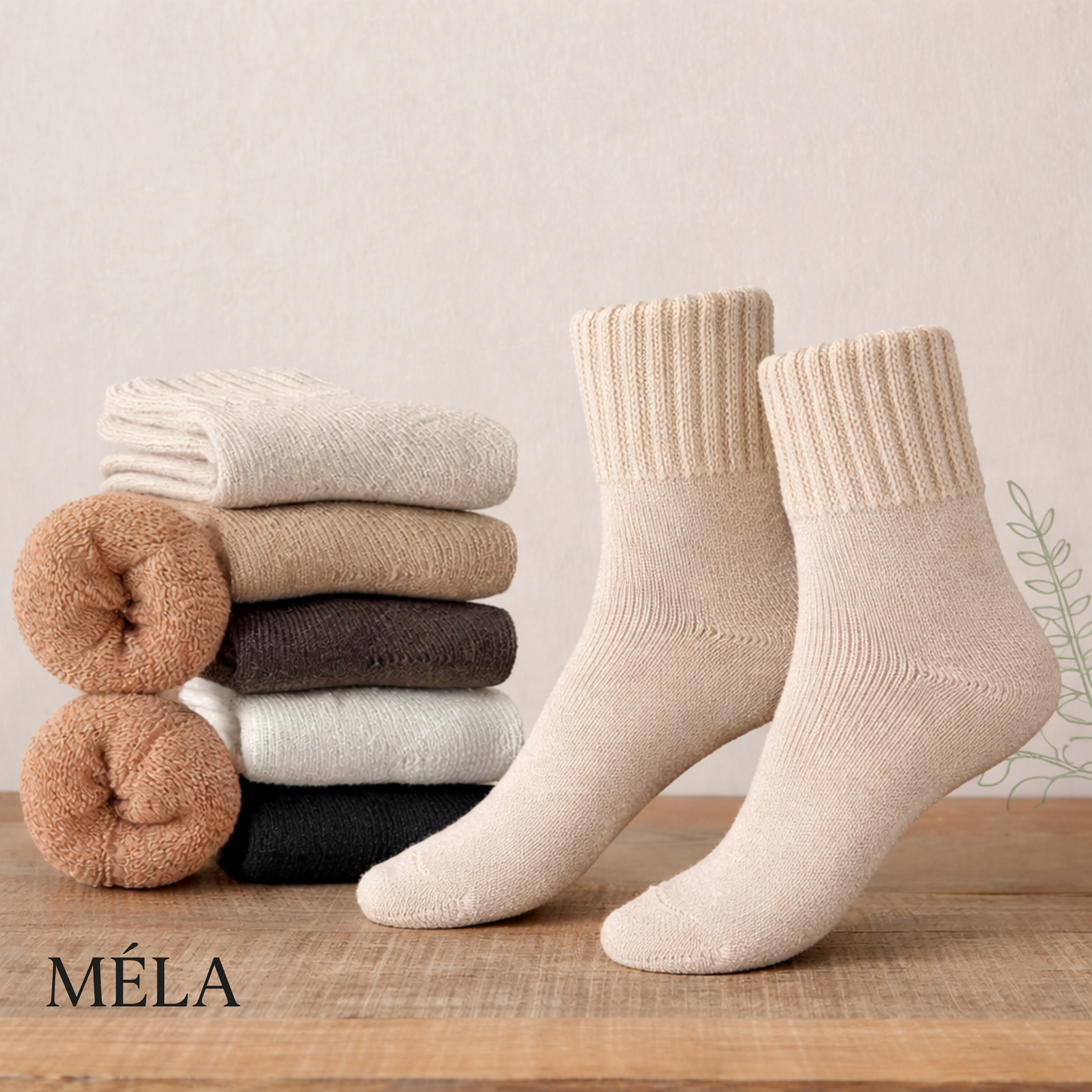 גרבי חורף עבות לנשים 5 זוגות חמות ונוחות למזג אוויר קר