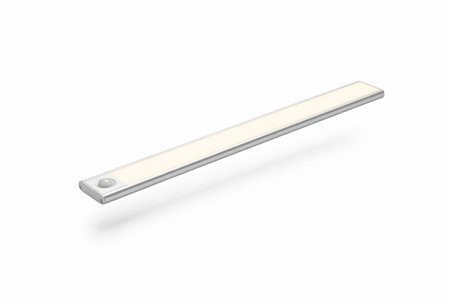 Slim smart cabinet light with motion sensor and rechargeable battery for magnetic installation