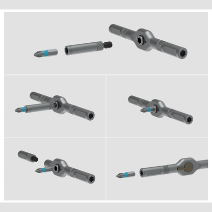 Professional, precise ratchet screwdriver with two-way magnetic mechanism, smart tool set for home and electronics repairs