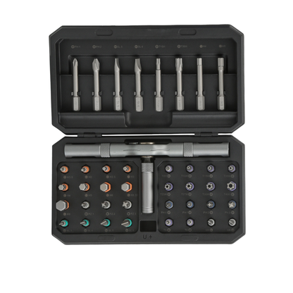 Professional, precise ratchet screwdriver with two-way magnetic mechanism, smart tool set for home and electronics repairs