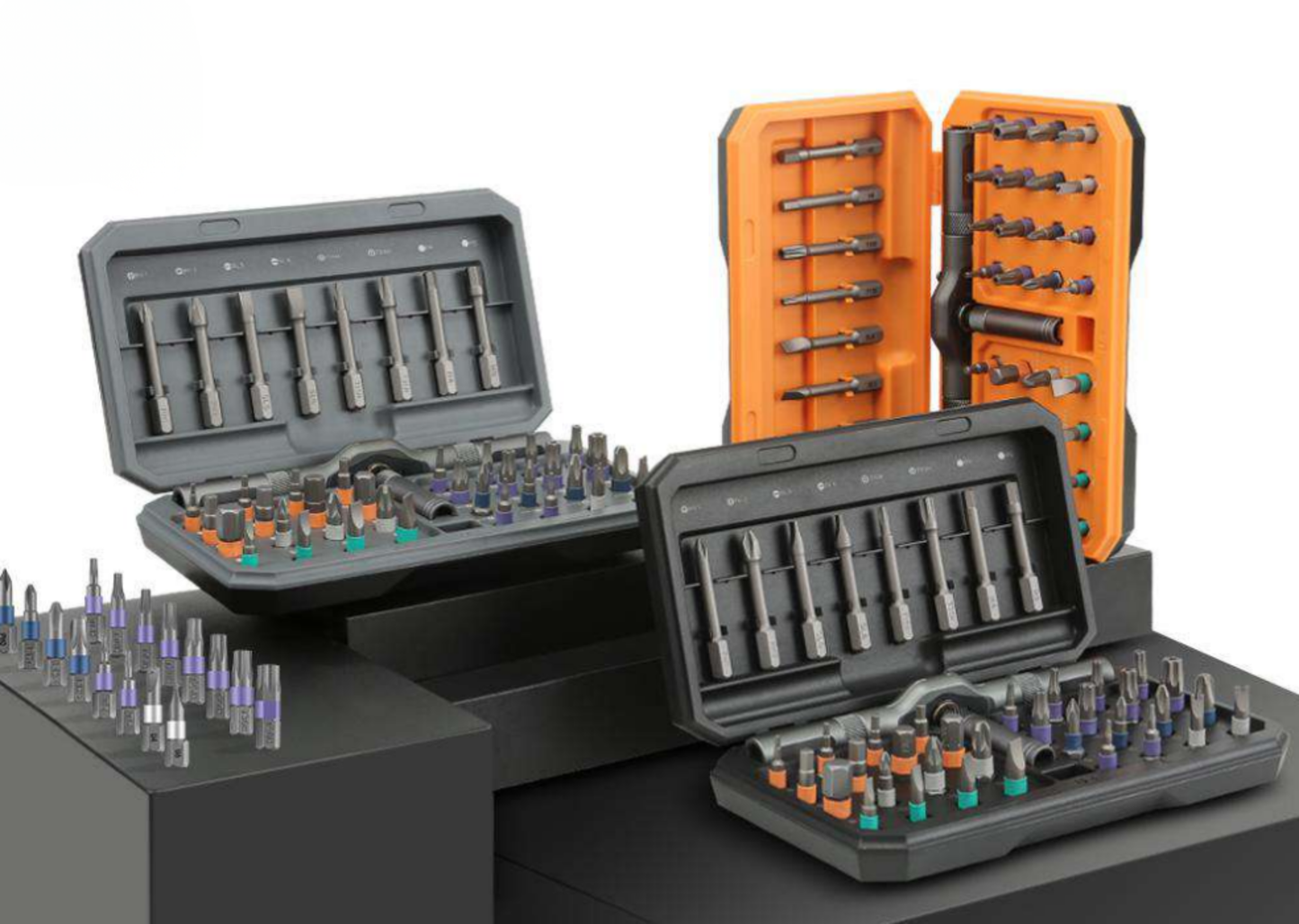 Professional, precise ratchet screwdriver with two-way magnetic mechanism, smart tool set for home and electronics repairs