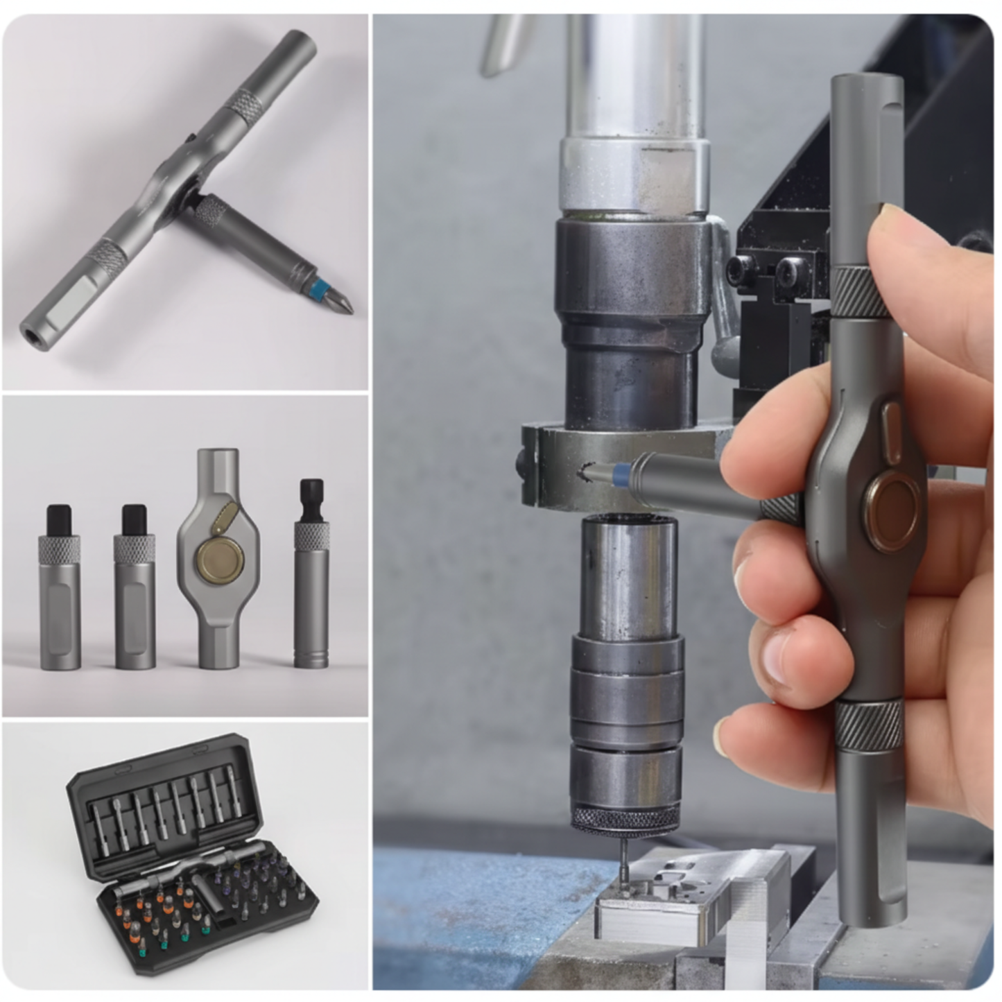 Professional, precise ratchet screwdriver with two-way magnetic mechanism, smart tool set for home and electronics repairs