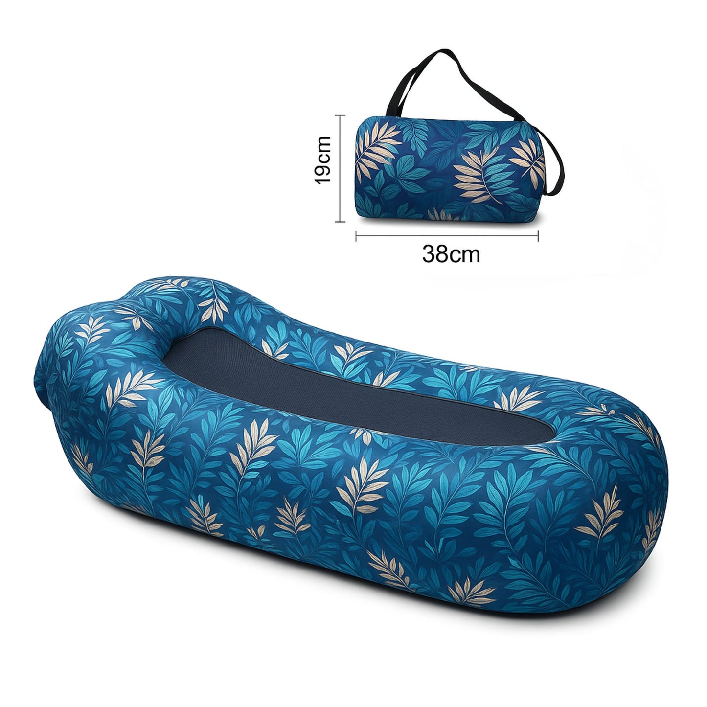 מזרן אייר לונג מתנפח ללא משאבה לשימוש בבית גינה חוף בריכה וקמפינג