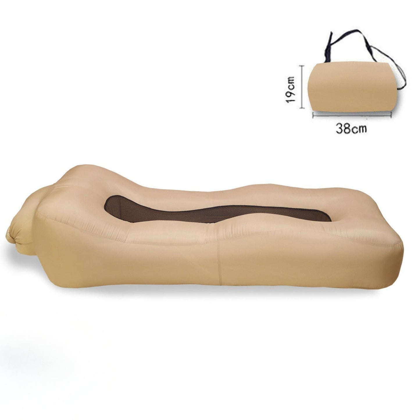 מזרן אייר לונג מתנפח ללא משאבה לשימוש בבית גינה חוף בריכה וקמפינג