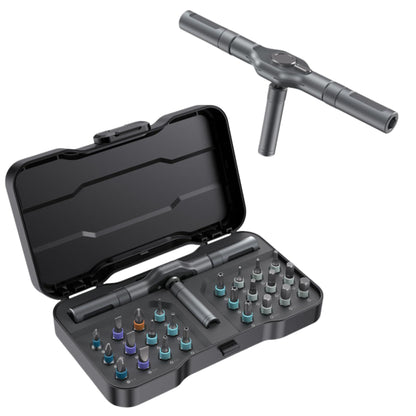 מברג רטצ׳ט מקצועי מדויק עם מנגנון מגנטי דו־כיווני סט כלי עבודה חכם לתיקוני בית ואלקטרוניקה