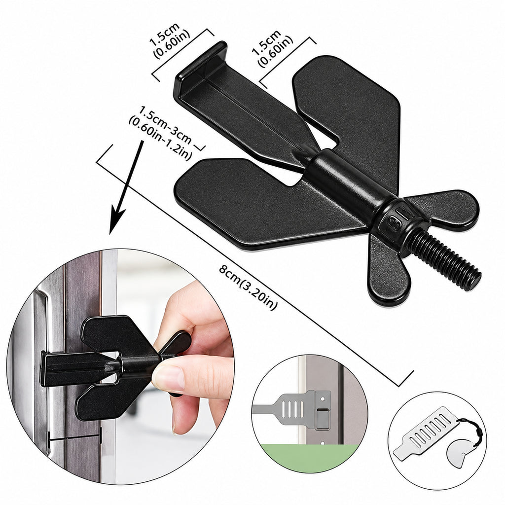 Portable door lock dimensions