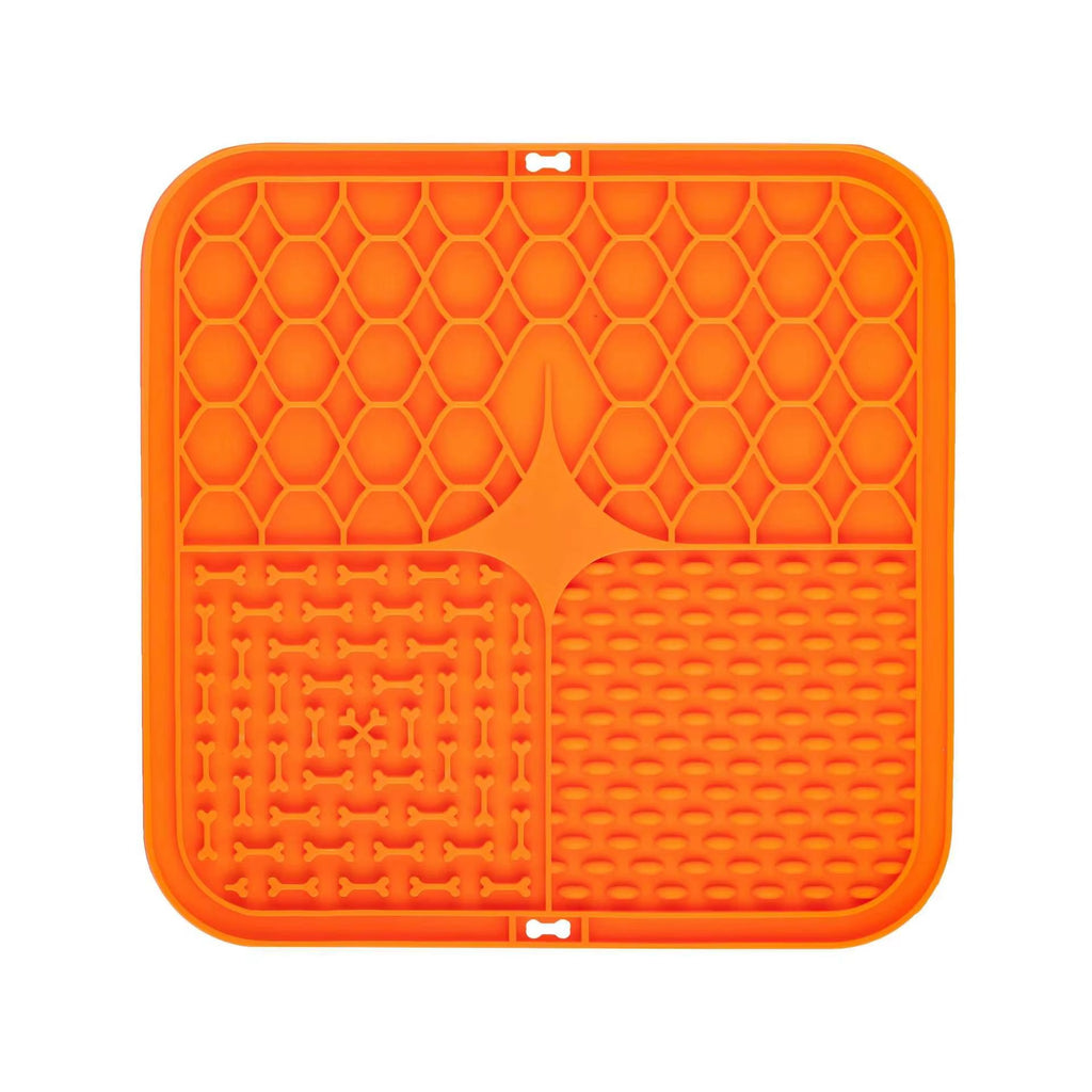 Silicone Dog Lick Mat - Orange