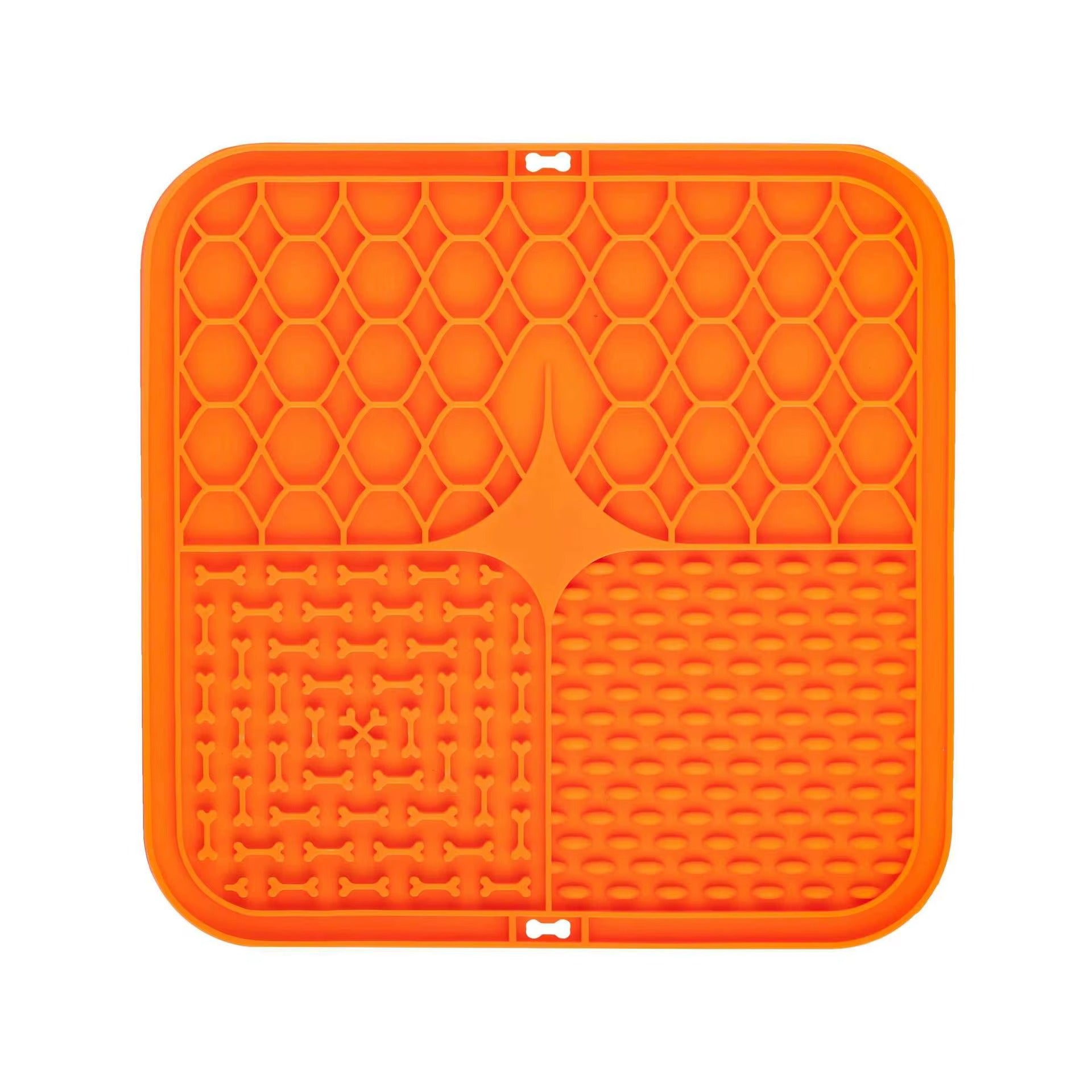 Silicone Dog Lick Mat - Orange