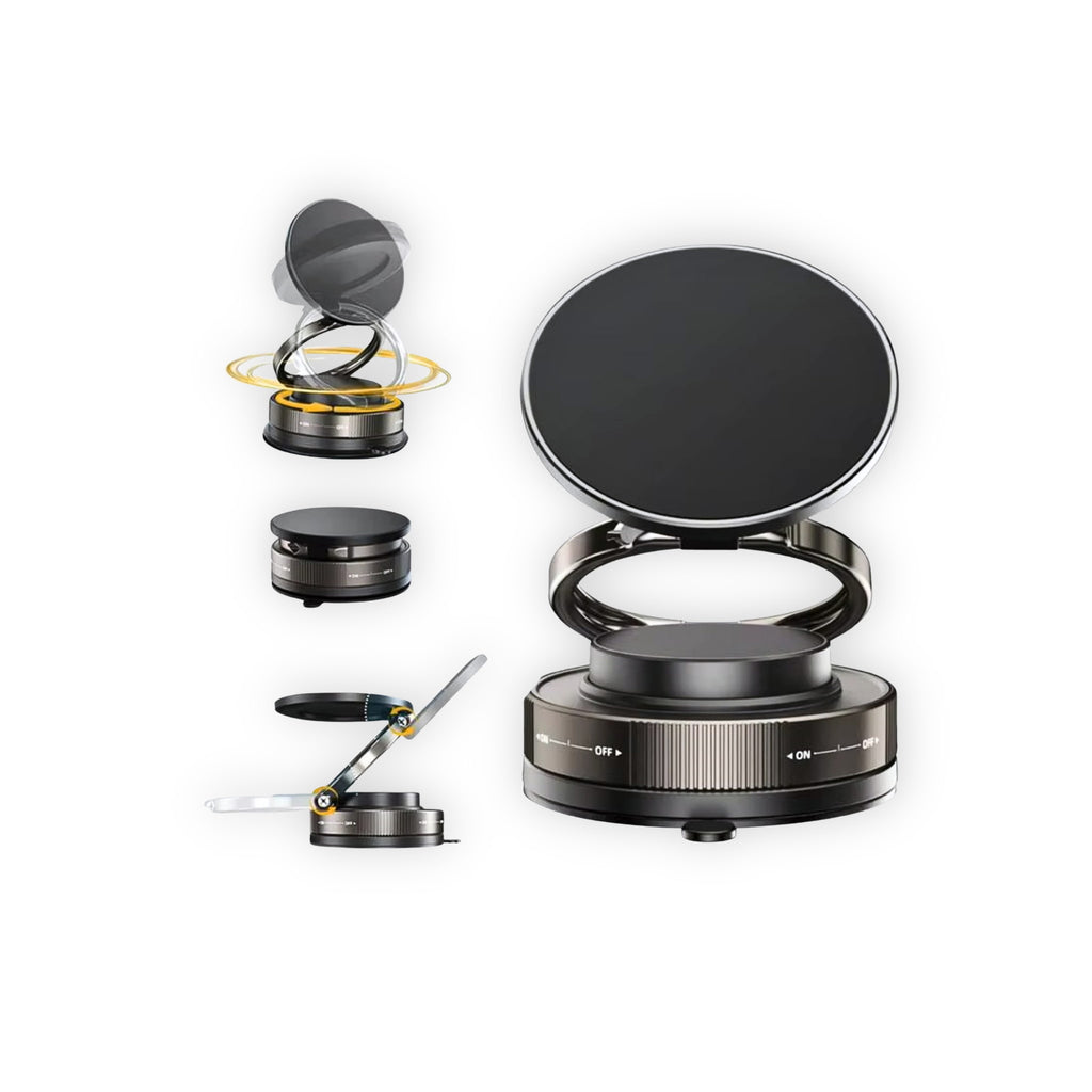 Magnetic phone mount compatible with various smartphone sizes in car