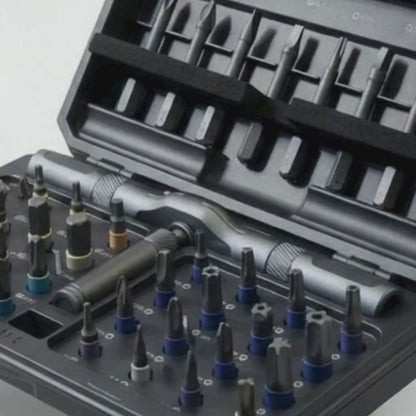 Professional, precise ratchet screwdriver with two-way magnetic mechanism, smart tool set for home and electronics repairs