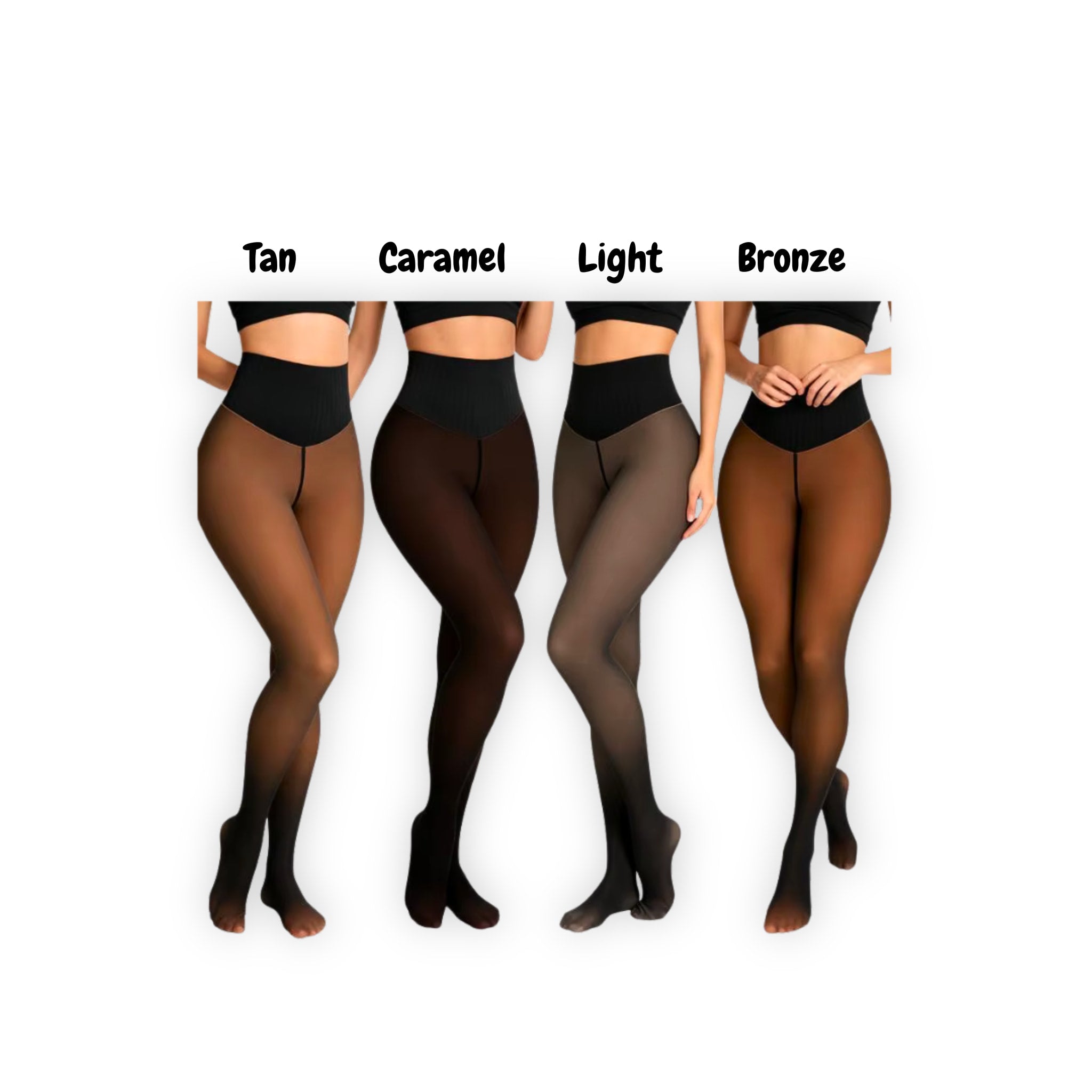 Thermal Fleece Lined Sheer Tights High Waist Winter Shaping Pantyhose